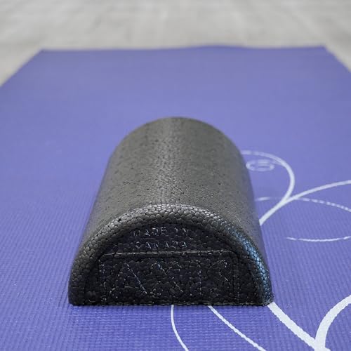 OPTP AXIS Firm Density Foam Roller – Half-Round, Black, 12" X 3" | High density firm foam roller for physical therapy, yoga, Pilates, fitness exercise & sports training, Heat-molded EPP foam - color: Black - 12" X 3" Half-round