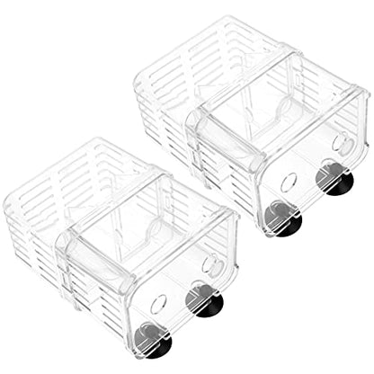 Fish Breeding Tanks Fish Tank Box 2Pcs Breeding Box Plastic Boxes Aquarium Acclimation Hatchery Incubator for Shrimp Clown Guppy