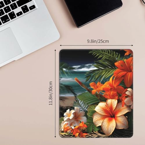 Mouse Pad Washable Mousepad with Non-Slip Rubber Base Tropical Flowers Mouses Mat for Laptop Desk Pad Gaming Mousepad for Office Computer Home 10x12Inch - color: Tropical Flowers