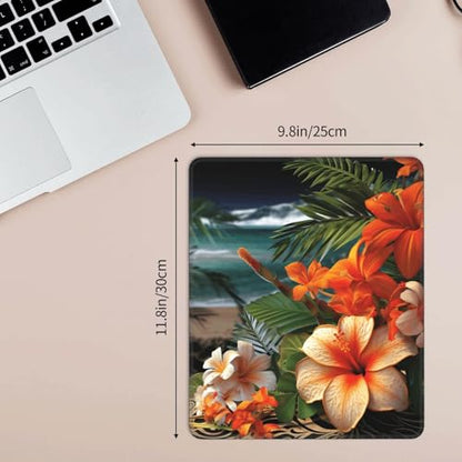 Mouse Pad Washable Mousepad with Non-Slip Rubber Base Tropical Flowers Mouses Mat for Laptop Desk Pad Gaming Mousepad for Office Computer Home 10x12Inch - color: Tropical Flowers