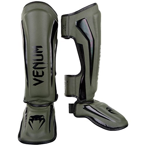 Venum Elite Standup Shin Guards - color: Khaki/Black, size: Medium