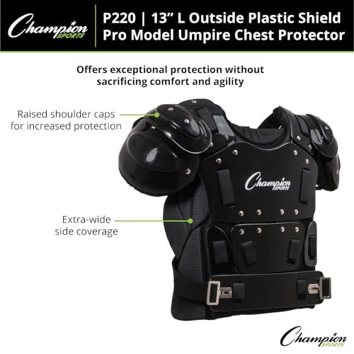 Champion Sports Umpire Chest Protector - style: Low Rebound Foam Protector