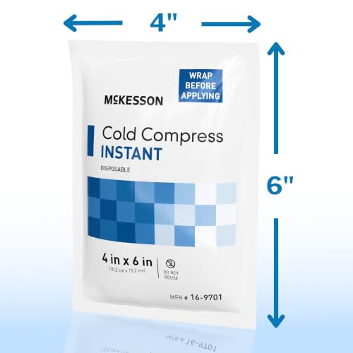 McKesson Instant Cold Packs, Pain Relief, Swelling, 4 x 6 in - size: 4 x 6 Inch (24 Count)