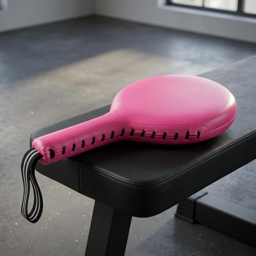 Arts Target Kick Training Paddle Striking Sports Gear Shock Absorbing Reaction Pad PU Leather Lightweight Suitable for Beginner Adult Classes, Black