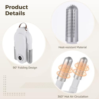 Intelligent Timer Boxing Glove Dryer, Portable Boot Shoe Dryer, 360° Hot Air, Foldable for Gloves, Shoes, and Socks