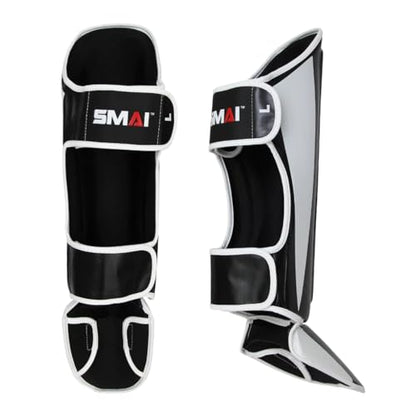 SMAI Thai MMA Kickboxing Guards for Men, Women, Kids with Comfortable, Durable, Impact Resistant, Ankle Support Shin Shields & Foot Protector a Pro-Grade Martial Arts Equipment. - size: Medium