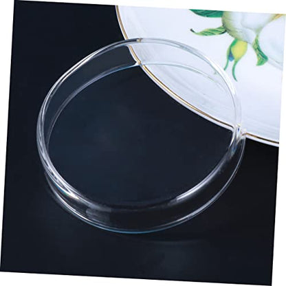 Clear Glass Shrimp Food Feeder Bowl Small Round Aquarium Dish for Fish Reptiles Ornamental Supplies Glass Design for Feeding Fish Tanks