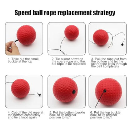 Boxing Reflex Ball Reaction Fitness | Boxing React Ball Headband for Bedroom Travel Dorm Gym Men Women Beginners Teens Professionals - color: four goals 1
