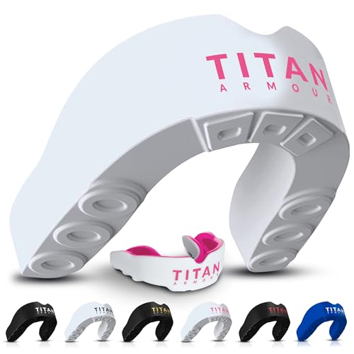 Mouth Guard Boxing, Dual-Layer Boil & Bite Mouthguard, Adult | Premium Dual-Layer | Case Included | Adult & Youth Custom-Fit Mouthpiece | Football, MMA, Hockey, Lacrosse, BJJ, Basketball - color: Pink, size: Adult Age 11+