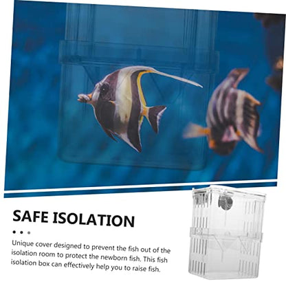 Healifty 2Pcs Large Fish Breeding Box with Suction Cups Aquarium Acclimation Case Fish Tank Hatching Incubator for Separating Aggressive Injured Random Color