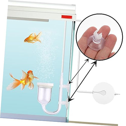 ULTECHNOVO 20pcs Oxygen Hose Cups for Fish Tank Transparent Aquarium Fixing Clips Efficient Water Hose Holder Compact Design Oxygen Supply