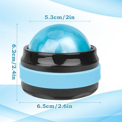 Coolrunner Massage Ball, 2-Pack Handheld Manual Roller Massager, Blue+Pink - color: Blue+pink