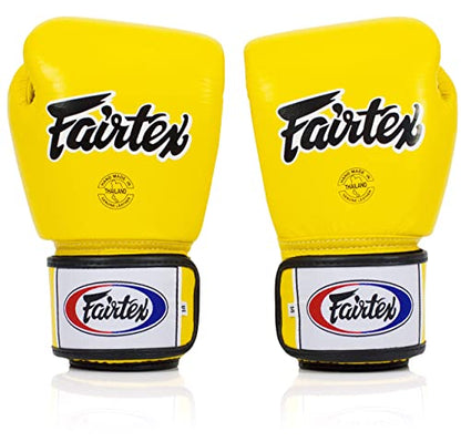 Fairtex BGV1BR Breathable Boxing Gloves, Lightweight Shock Absorbent Gear - color: Yellow, size: 10 oz