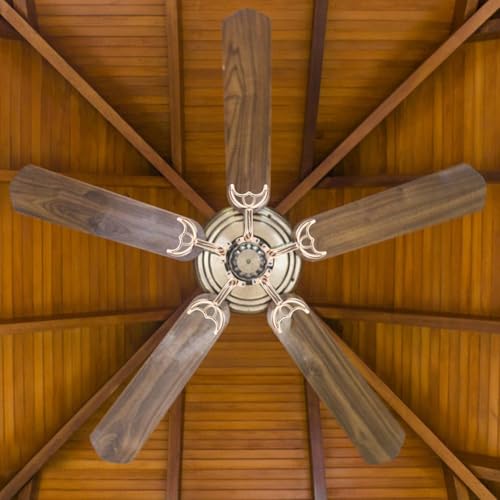 IMIKEYA Ceiling Fan Blade Arms Replacement Parts: 52 Inch Golden Finish Metal Fan Blade Arm Brackets - Universal Sturdy Alloy Repair Accessories for Home Living Room Hotel - color: Gold