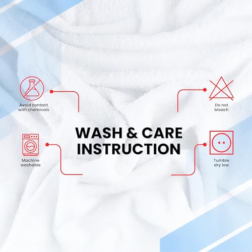 Infinitee Xclusives 100% Ring-Spun Cotton Bath Towels for Bathroom - Pack 4 - color: Brilliant White, size: Bath Towels - 4 Pack