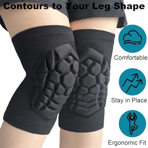 Wrestling Knee Pads for Men Women, Flexible Lightweight Foam Pad, Black M | Padded Kneepads for Volleyball, Soccer, Dance, Yoga, Mountain Bike, Workout, Gardening, For Sports & Work, Soft & Low Profile - size: Medium