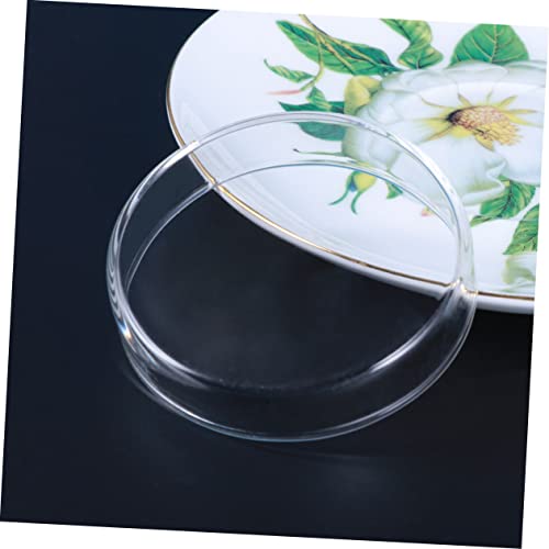 Clear Glass Shrimp Food Feeder Bowl Small Round Aquarium Dish for Fish Reptiles Ornamental Supplies Glass Design for Feeding Fish Tanks