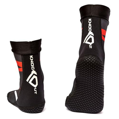 KO Sports Gear Grip Socks for Wrestling, BJJ & MMA, Closed-Toe Non-Slip Socks with Rubber Sole for Mats, Yoga, Home, Hospital - size: 12