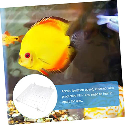 POPETPOP 1set Plate for Aquariums Segregation Board Fixed Clips Fish Divider for Fry Safety and Easy to Install for Fish Tank Separation