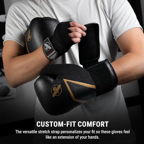Hayabusa E1 Boxing Gloves for Men and Women - color: Black/Gold, size: 10oz