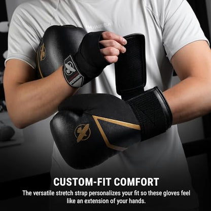 Hayabusa E1 Boxing Gloves for Men and Women - color: Black/Gold, size: 10oz