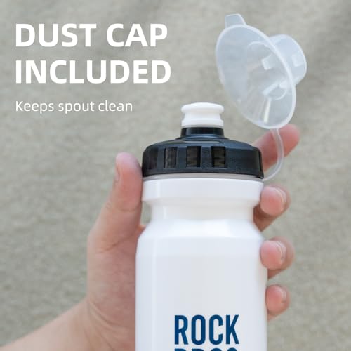 ROCKBROS Bike Water Bottle BPA-Free Squeeze Water Bottle 20 oz 2 Pack - color: Ivory, style: 2 Pack