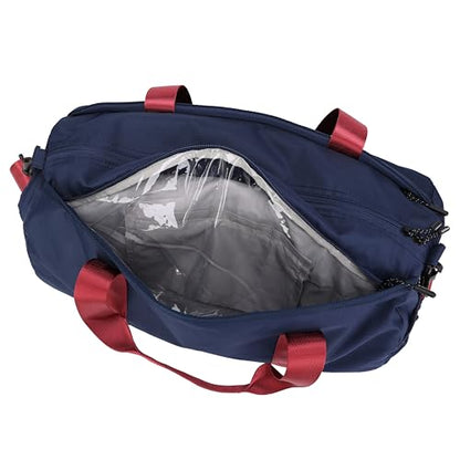 BESMART Gym Bags for Men with Side Pocket，38L Large Sports Gym Duffle Bag - color: Navy Blue With Tpu Pocket