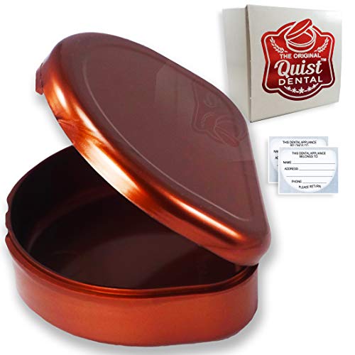 QUIST (TM) Solid Orthodontic Retainer Case (Copper) - color: Copper