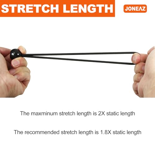 Ball Bungee Cords 9 inch Black, 50-Piece - size: 9 inch X 1 inch Ball