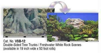 Blue Ribbon Pet Products ABLVSB1219 White Decorative Rock Background for Aquarium, 19-Inch 50-Feet
