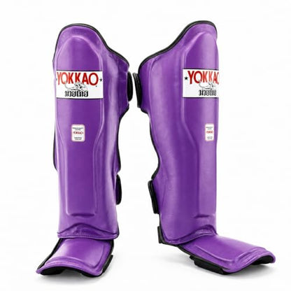 YOKKAO Matrix Muay Thai Kickboxing MMA Shin Guards with Knee Guards - color: Flash Purple, size: Large