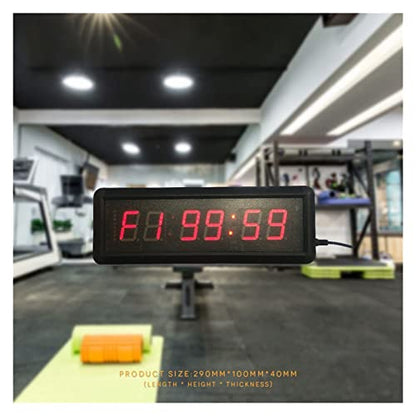Interval Timer LED Countdown Timer is Beautiful and l Digital Gym/Sports Fitness Boxing Training Swimming Running Timer HIT6-1.5(6R) Gym Clock Timer