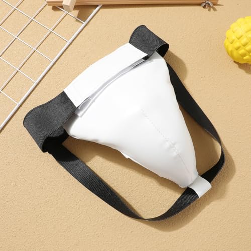 Totority Kids Groin Protector Taekwondo Crotch Guard for Boxing MMA Karate | Breathable Adjustable Wear-Resistant PU Core, Professional Sparring Gear for Boys Girls Youth Training 9.06x6.69x0.39 in