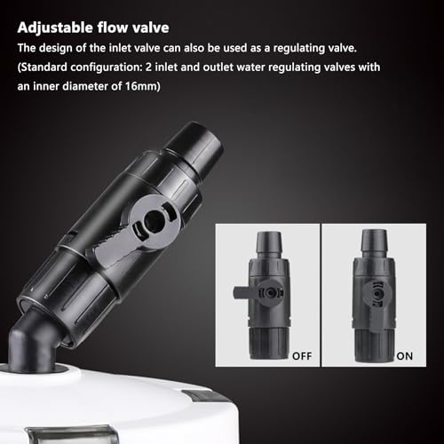 Aquarium Filter Fish Tank, Water Front Grass Cylinder Strainer, Ultra-Quiet External Aquarium Filter Bucket