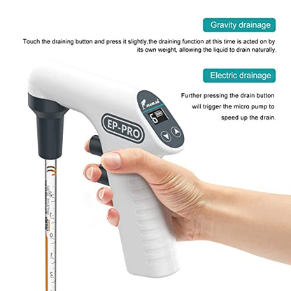 Lab Electric Pipette Controller Digital Automatic Pipettor Motorized Pipette Filler for Biology Chemical - color: EP100