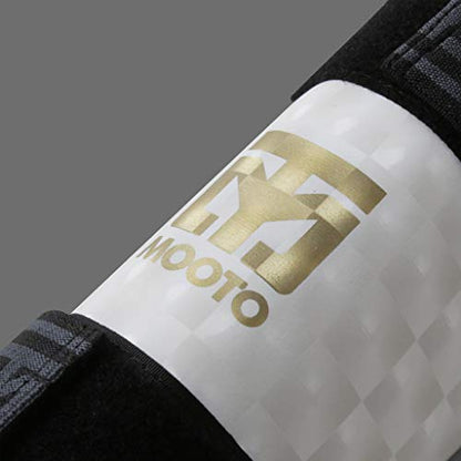 Mooto Korea Taekwondo Extera S2 Shin Protector Guard WT Logo MMA Martial Arts Kickboxing Karate Training Match Gym School Academy (Large(Length 26cm or 0.85 ft))