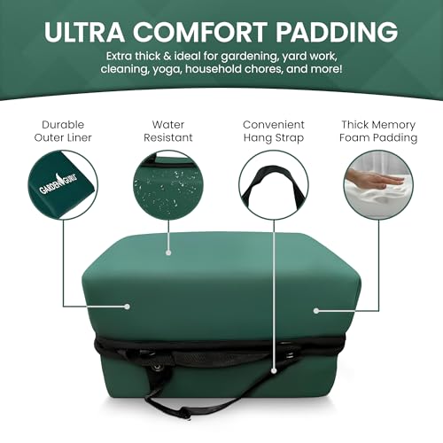GARDEN GURU Extra Thick Gardening Kneeling Kneeler Pad – Ultra Soft Foam Cushion Padding for Knee – Water Resistant - Garden Kneeler Mat for Yard Work, Cleaning, Household Chores, and Roofing (4 Pack) - size: 4 Pack, style: Kneeler Pad