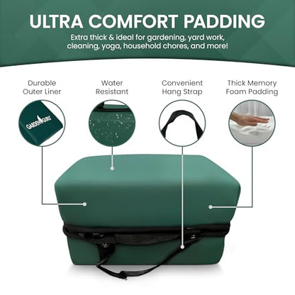 GARDEN GURU Extra Thick Gardening Kneeling Kneeler Pad – Ultra Soft Foam Cushion Padding for Knee – Water Resistant - Garden Kneeler Mat for Yard Work, Cleaning, Household Chores, and Roofing (4 Pack) - size: 4 Pack, style: Kneeler Pad