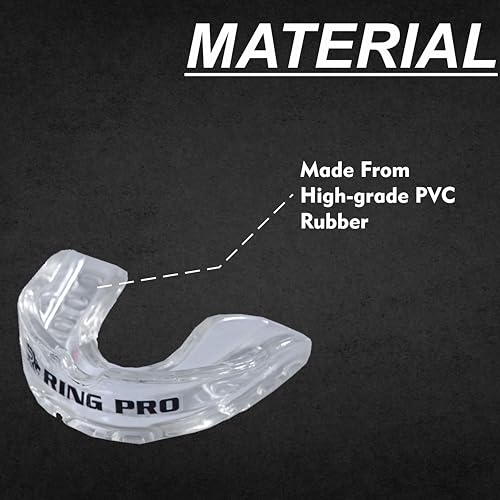 Mouth Guard for Boxing, MMA, Football, Basketball, Hockey, and All Contact Sports, Custom Fit for Adults and Youth, Teeth and Gum Protection - color: Clear