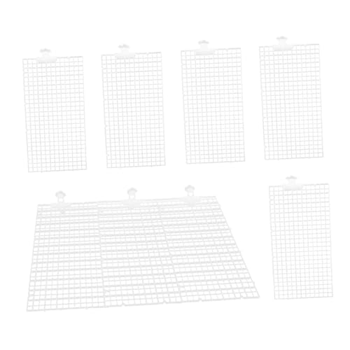 BESPORTBLE 1set Fish Tank Divider Plate Wear-Resistant Mesh Separator for Betta Fish Isolation Includes Cups for Aquarium Breeding and Partitioning - color: White