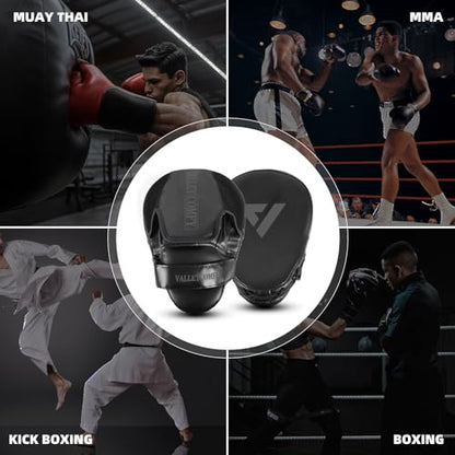 Valleycomfy Boxing Pads Punching Mitts for Training,Muay Thai,Martial Arts - color: Black