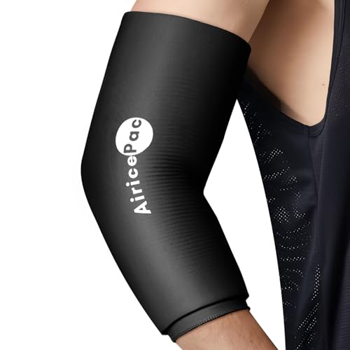 AiricePac Elbow Ice Pack Wrap, Tennis Golfers Sleeve For Arm and Calf Injuries Reusable, Cold Compression for Pain Relief - style: ELBOW ICE PACK