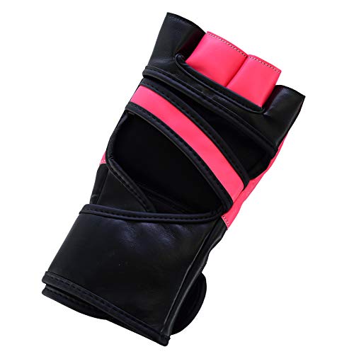 MMA Gloves, UFC Kickboxing Gloves, MMA Sparring Gloves, MMA Training Equipment, Fighting Gloves for Mixed Martial-Arts, MMA Training Gloves Adults Men & Women by BeSmart - color: Pink, size: Small