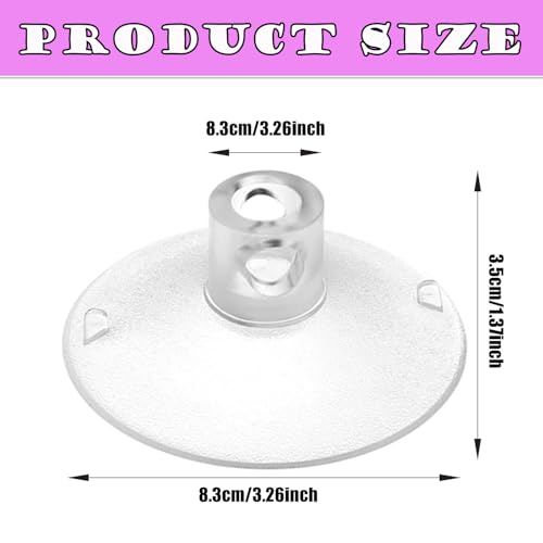 Cat Window Perch Suction Cup - 4 Pack Replacement Clear PVC Sucker Pads for Cat Hammocks, Beds, Perches - Strong & Powerful Large Suction Cups (3.4in/85mm)