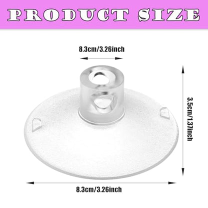 Cat Window Perch Suction Cup - 4 Pack Replacement Clear PVC Sucker Pads for Cat Hammocks, Beds, Perches - Strong & Powerful Large Suction Cups (3.4in/85mm)