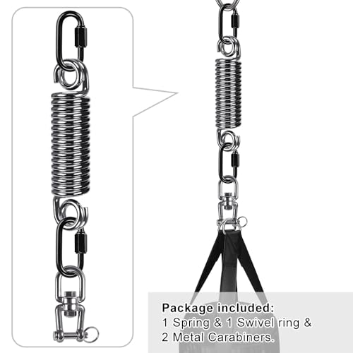SELEWARE Boxing Punching Bag Hanger, Heavy Bag Bracket - color: Heavy Bag Spring with Open Swivel