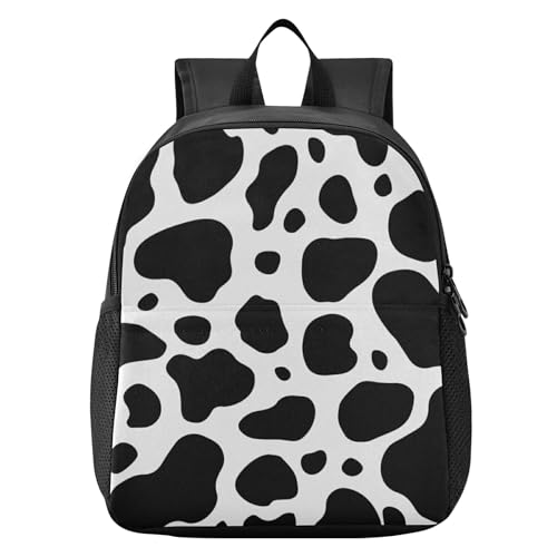 Cow Print Toddler Backpack Waterproof Mini Backpack Boys/Girls Cute Small Backpack Kindergarten Pre School Bags 13 Inch - color: Cow Print, size: Medium