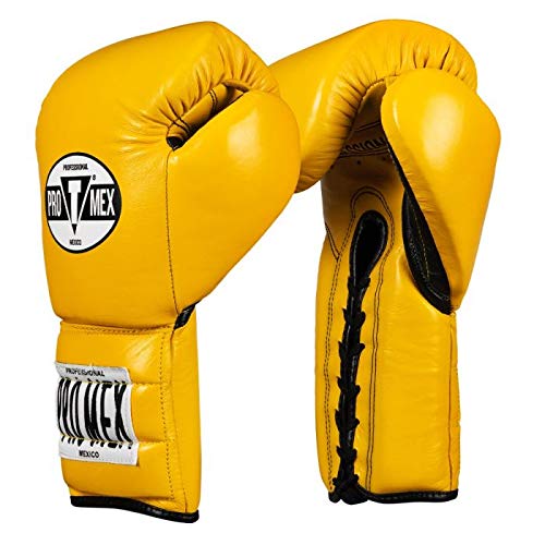 Pro Mex Pro Lace Training Gloves V 3.0 - color: Yellow, size: 18 oz