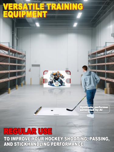 kasifei – 24'' x 48'' Hockey Shooting Pad with Rebounder, Professional Hockey Training Equipment