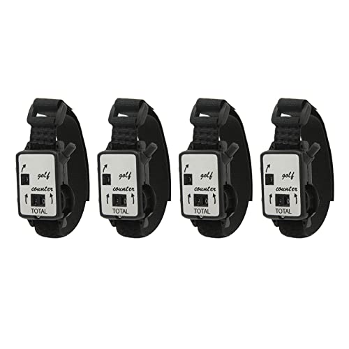 Swing Stroke Counter 4 Pack | Manual Score Keeper Watch for Players | Portable Wrist Monitor with Putting & Stroke Count | Lightweight Plastic Design
